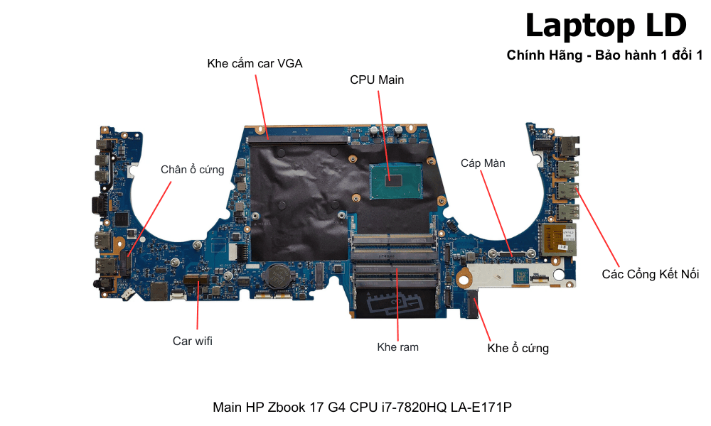 Main laptop HP ZBook 17 G4 i7-7820HQ chính hãng