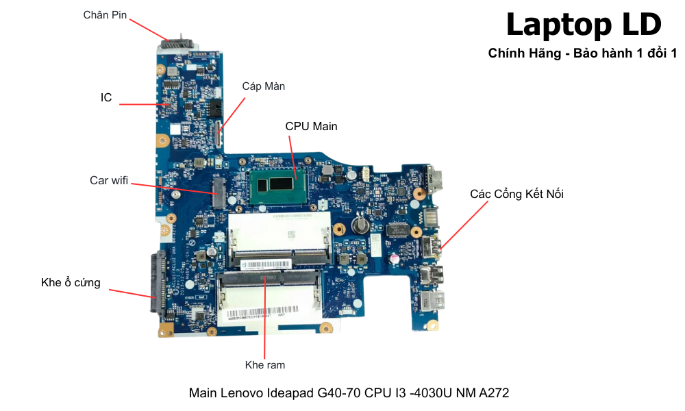 Main laptop Lenovo IdeaPad G40-70 i3-4030U chính hãng