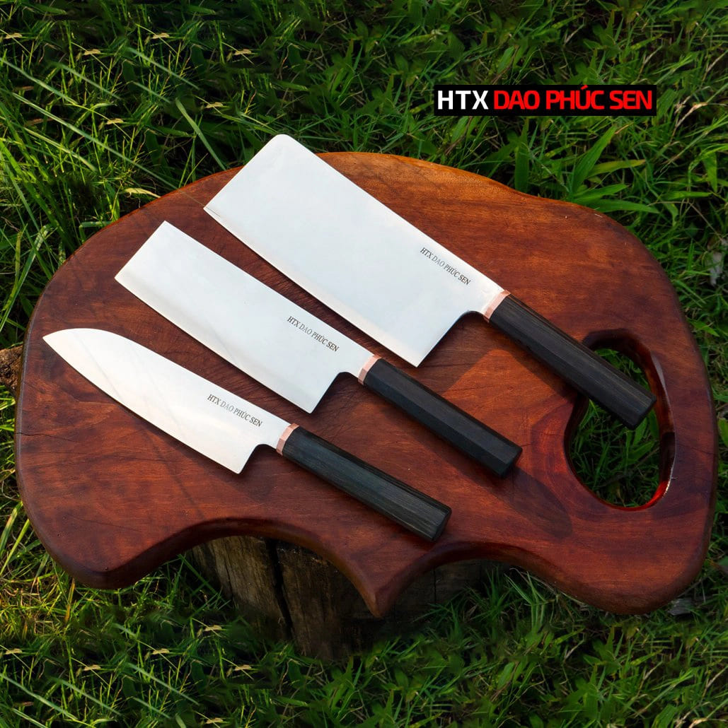 Bộ 3 dao bếp đa năng thép trắng CB89