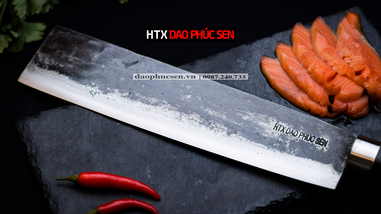 Dao chặt gà chặt cây - Thép nhíp ô tô - Cán cẩm khâu inox - G07M cao cấp