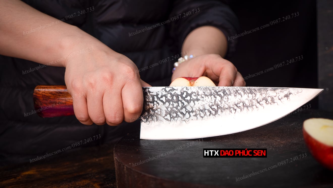 Dao thái lọc sắc bén - Thép nhíp ô tô - Cán cẩm khâu đồng - G09TDD sắc bén, bền bỉ