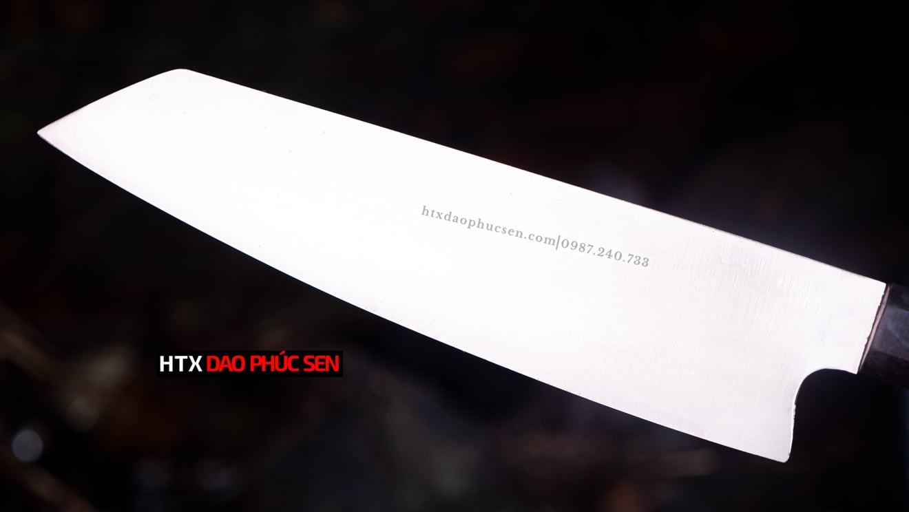 Dao thái lọc thép trắng DNK01 kháng gỉ tốt được rèn thủ công