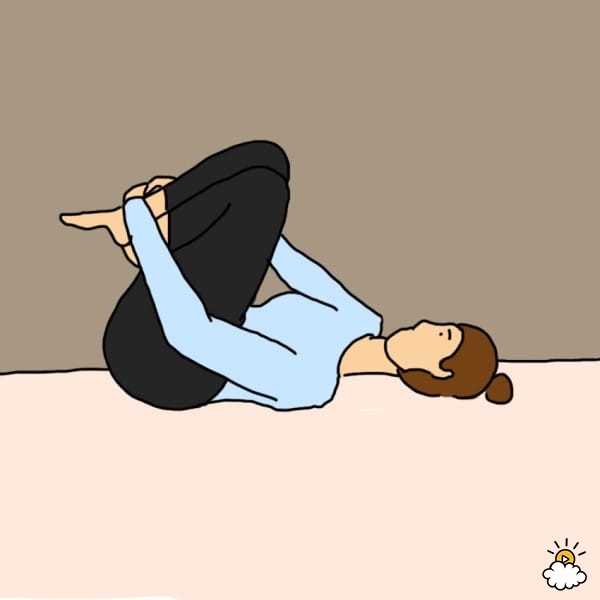 Bài tập yoga trước khi đi ngủ Tư thế cuộn người