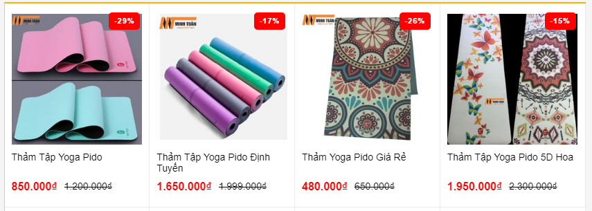 giá thảm yoga pido