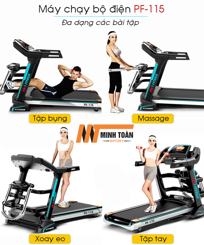 bài tập Máy Chạy Bộ Điện Pro Fitness PF-115