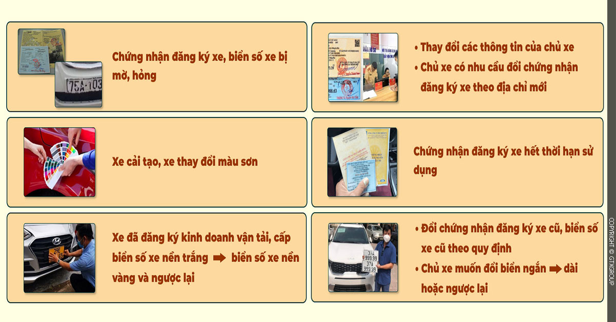 6 trường hợp bắt buộc đổi biển số và đăng ký xe