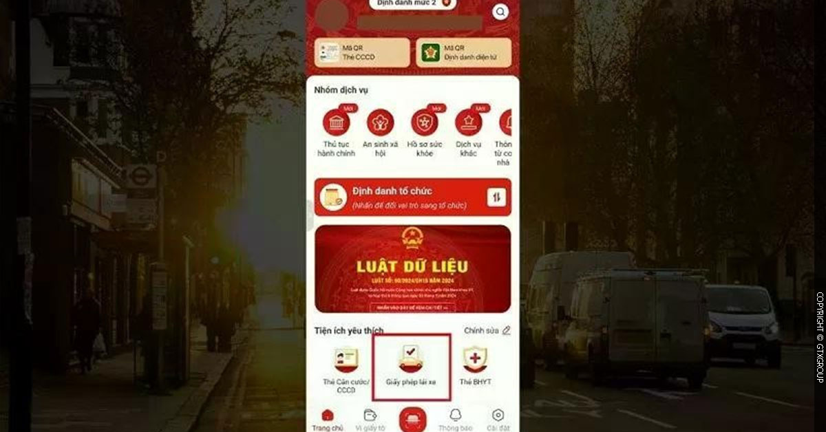 bạn tìm và chọn vào phần có nội dung liên quan đến “Giấy phép lái xe”