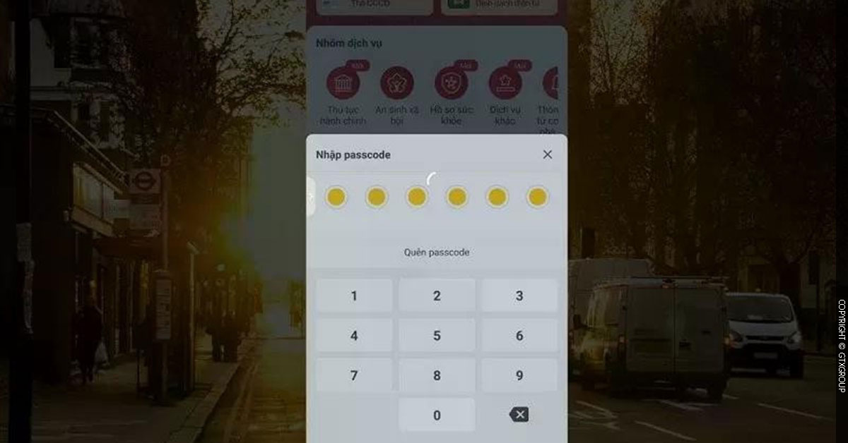 nhập chính xác mã passcode