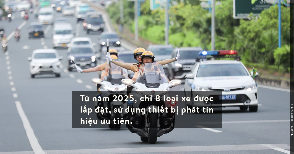 Chỉ 8 loại xe được sử dụng thiết bị phát tín hiệu u tiên