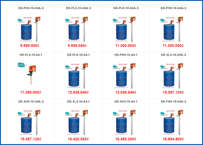 báo giá máy bơm dầu thùng phuy Cheonsei