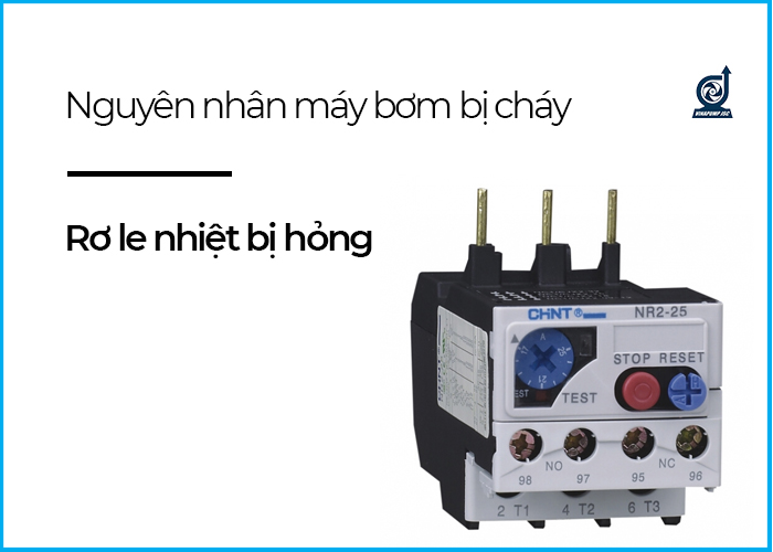 may bom nuoc bi chay