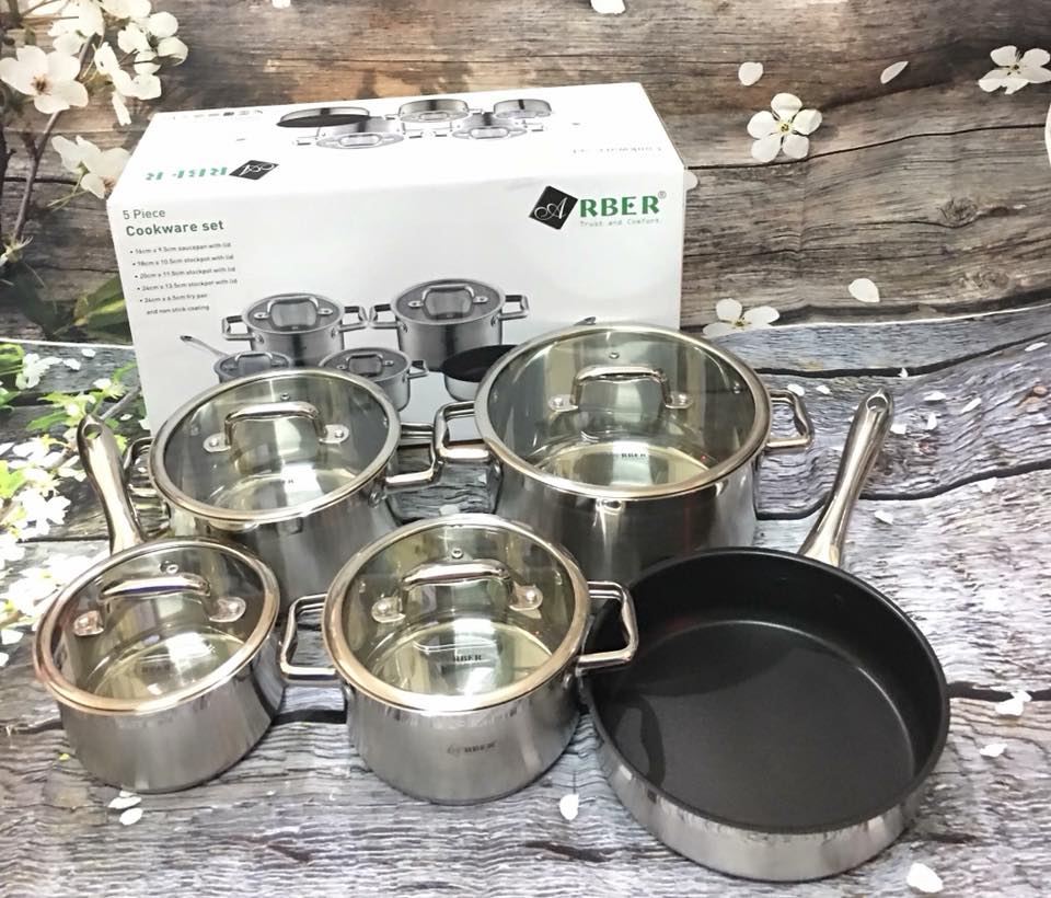 Hình ảnh thực tế bộ nồi Arber 5 chiếc