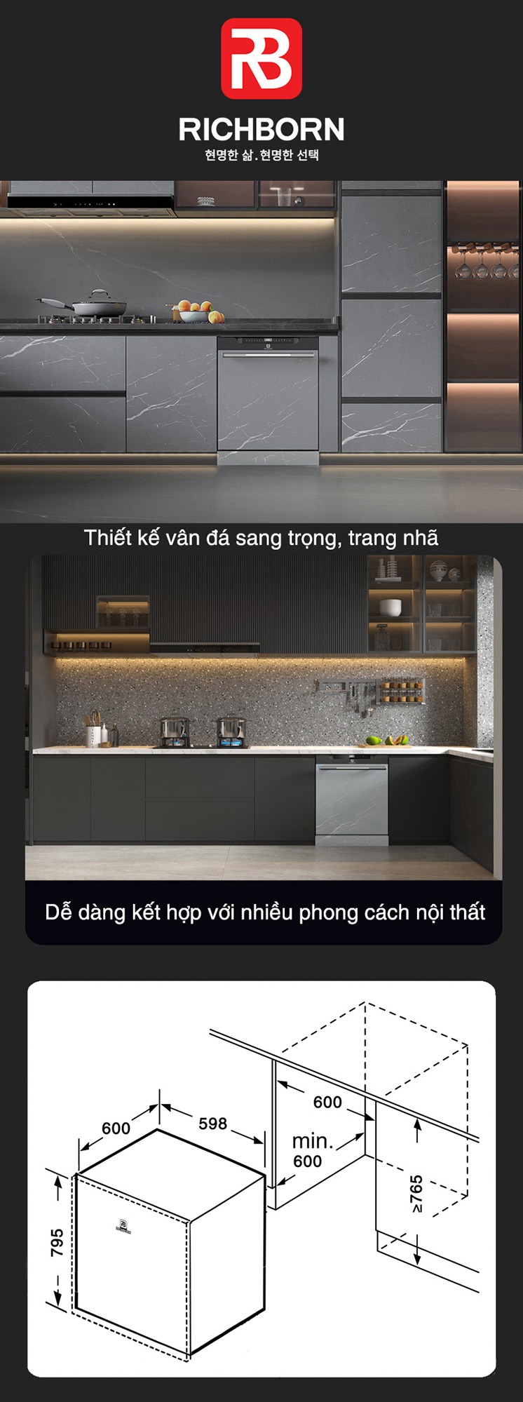 Máy Rửa Bát RICHBORN RDG6080SQG