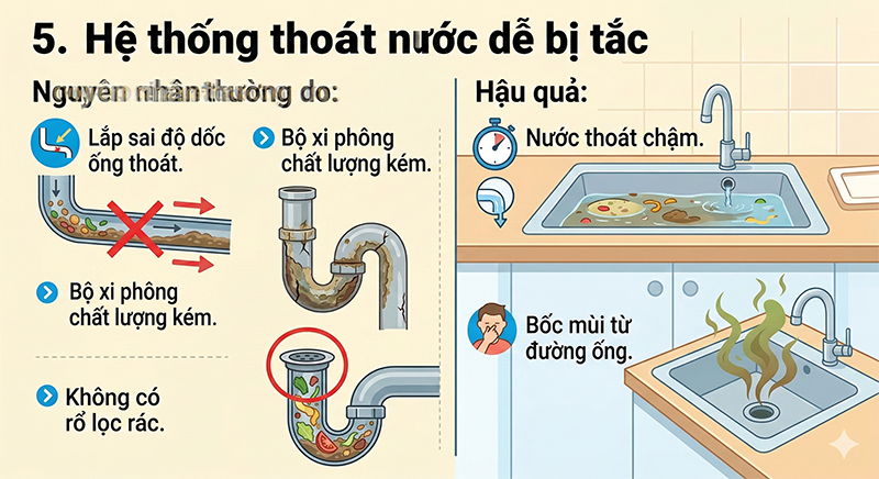 5 vấn đề khi lắp đặt chậu rửa không ai nhắc đến