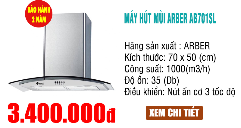 máy hút mùi Arber AB 701SL