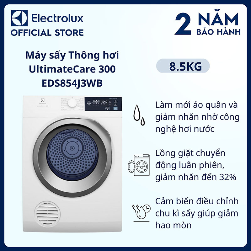 Máy sấy thông hơi Electrolux EDV854J3WB