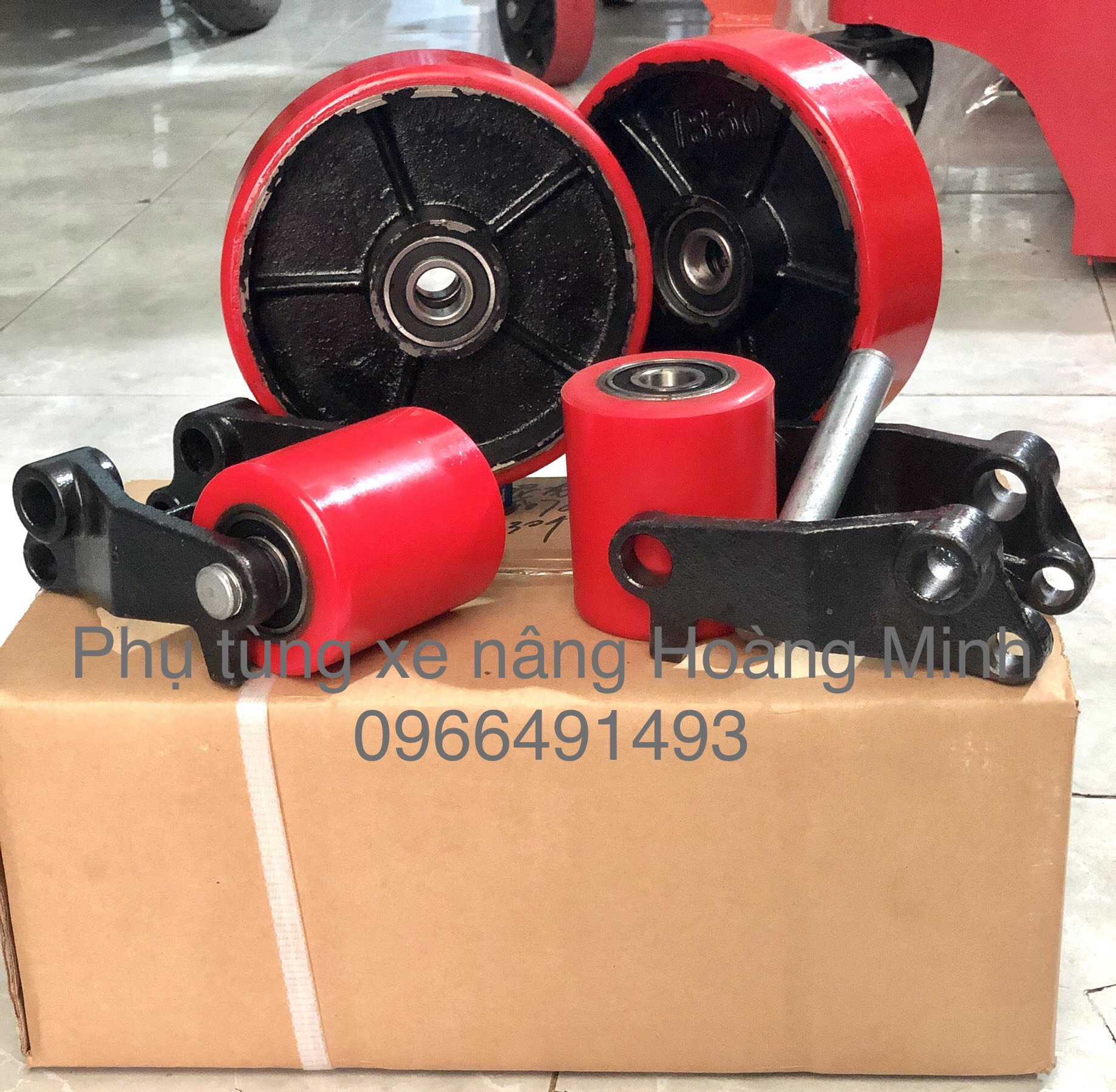 trọn bộ bánh đơn xe nâng 2500kg