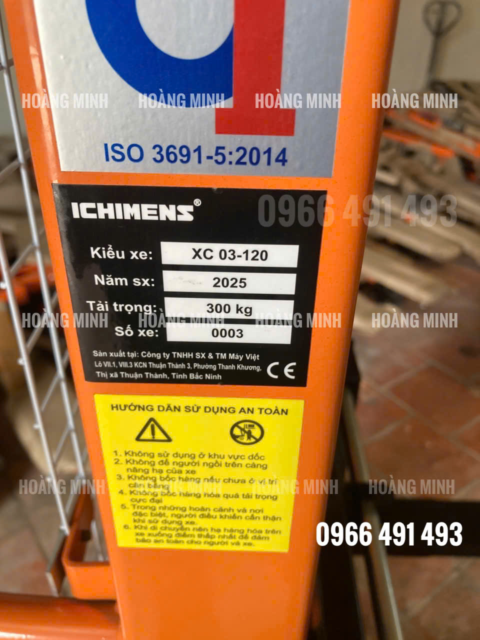 Xe nâng tay cao 300kg. Model XC03-120