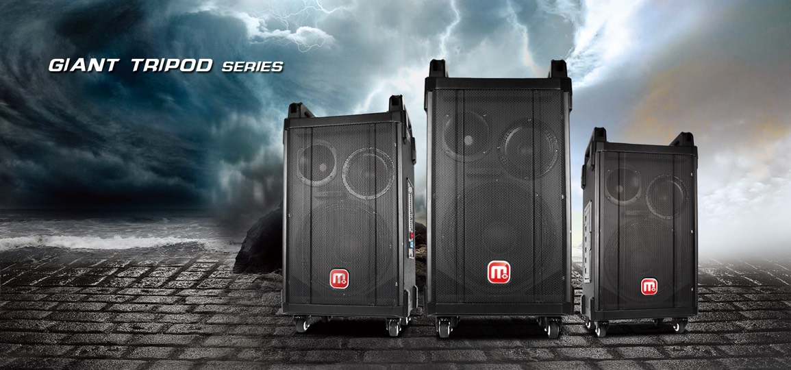 Hình ảnh loa kéo 4 tấc thùng gỗ, 2 mic không dây cầm tay cho thuê