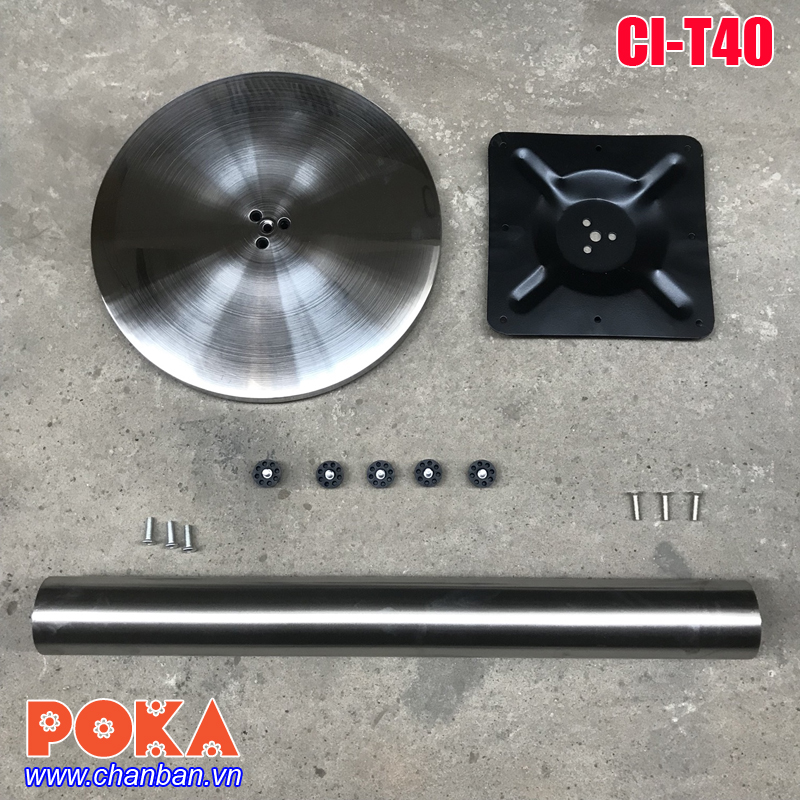 Các bộ phận tháo rời của Chân bàn inox tròn CI-T40