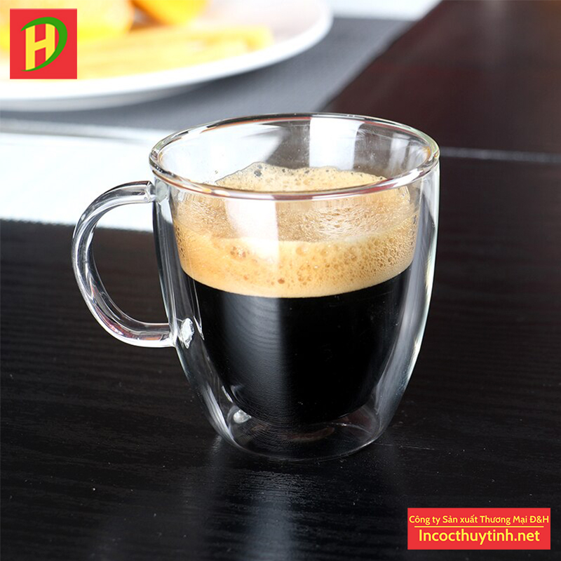 Cốc thủy tinh hai lớp Borosilicate