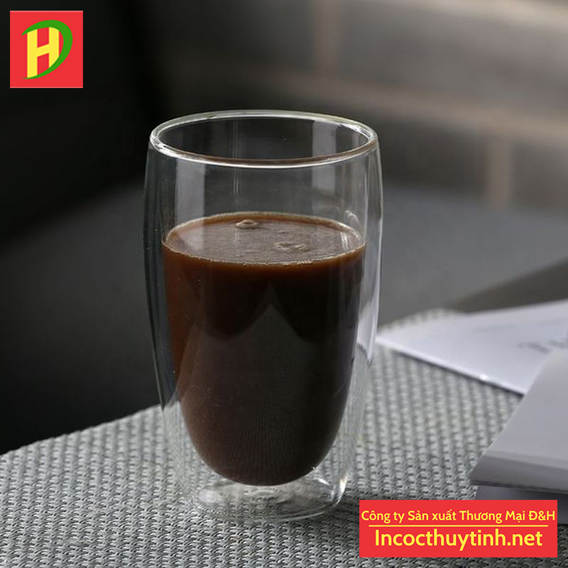 Cốc thủy tinh hai lớp Borosilicate