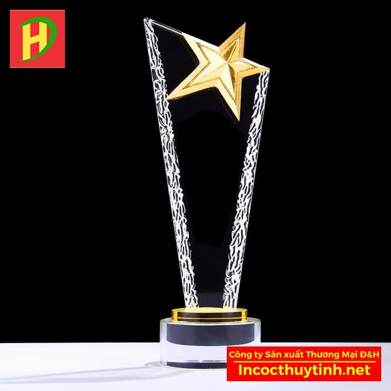 Kỷ niệm chương thủy tinh kết hợp mạ vạng