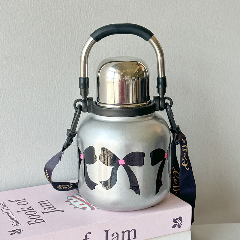 Bình Giữ Nhiệt 480ml Có Quai Xách Nhỏ Gọn Siêu Xinh Giữ Nhiệt Cực Lâu LY006