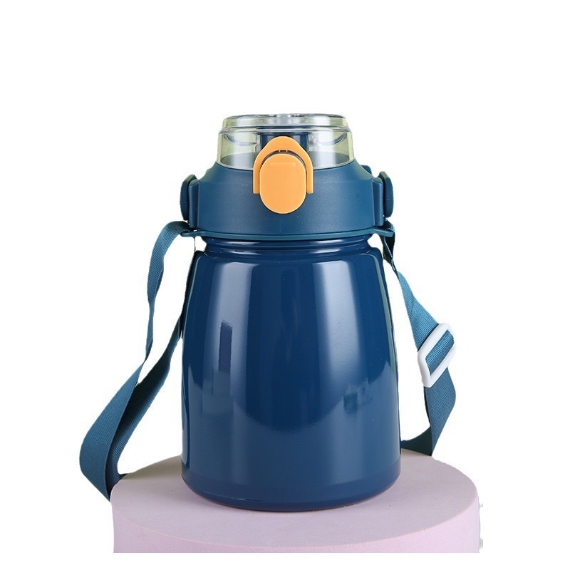 Bình giữ nhiệt 900ml inox 304 có ống hút Siêu Cute, giữ nhiệt 7-12h có dây đeo tiện dụng dễ dàng mang theo Ha-547