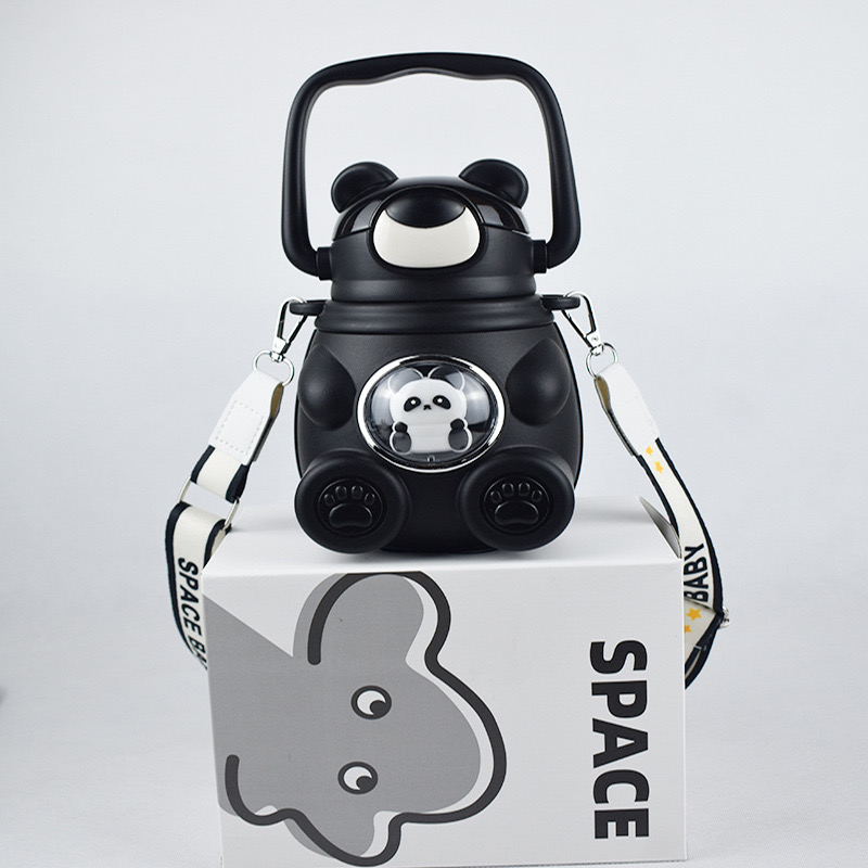 Bình nước giữ nhiệt inox 316 dung tích 900ml, có nắp làm cốc và dây đeo da giữ nhiệt 12-24 tiếng JX-02