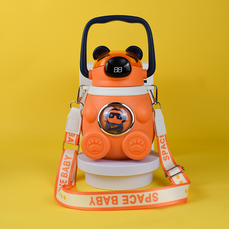 Bình nước giữ nhiệt inox 316 dung tích 900ml, có nắp làm cốc và dây đeo da giữ nhiệt 12-24 tiếng JX-02