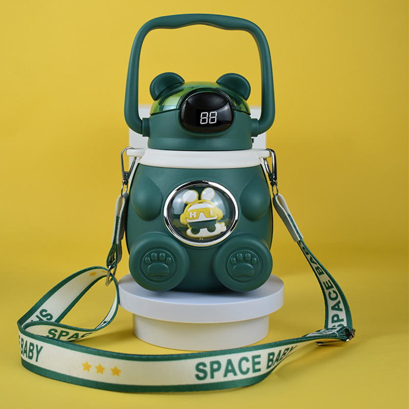 Bình nước giữ nhiệt inox 316 dung tích 900ml, có nắp làm cốc và dây đeo da giữ nhiệt 12-24 tiếng JX-02