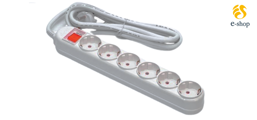 Ổ cắm điện Dosel Hàn Quốc 6 lỗ 1 công tắc