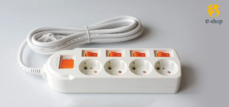 Ổ cắm điện Dosel 4 lỗ 5 công tắc
