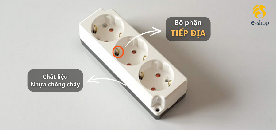 Ổ cắm điện 3 dạng nổi không công tắc Dosel