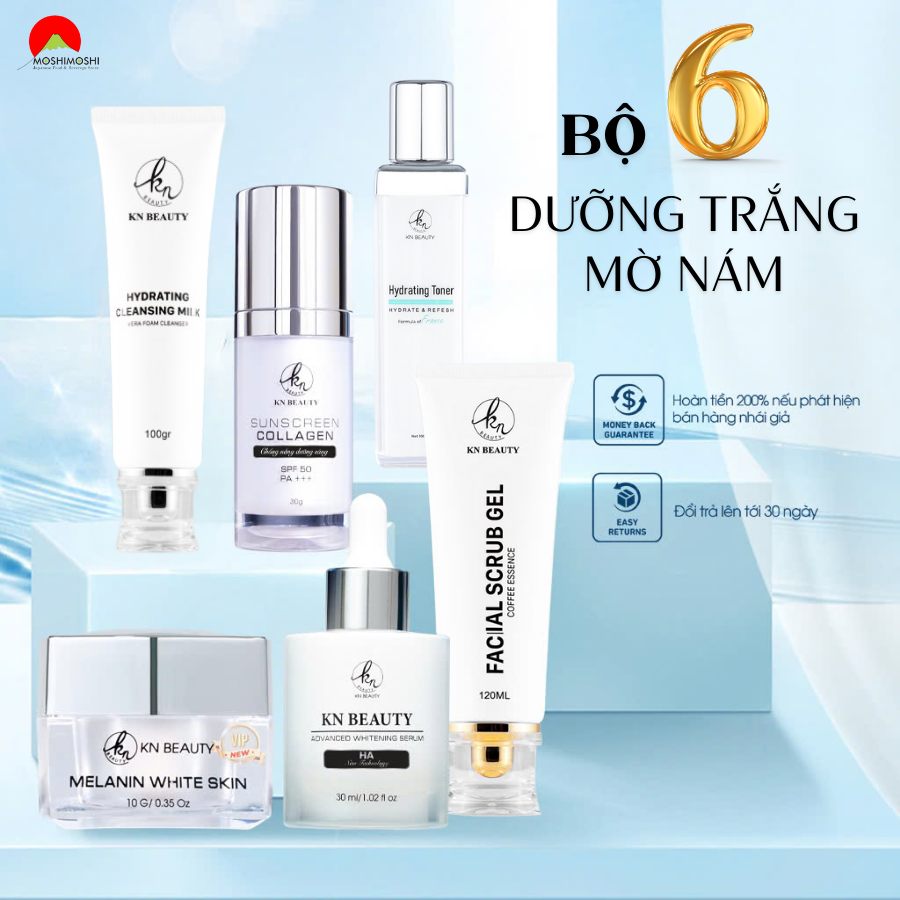 Bộ 6 Sản Phẩm Dưỡng Da Ngừa Nám KN Beauty