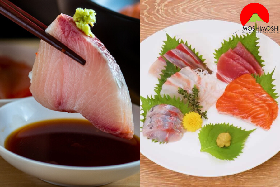 sashimi ăn kèm wasabi