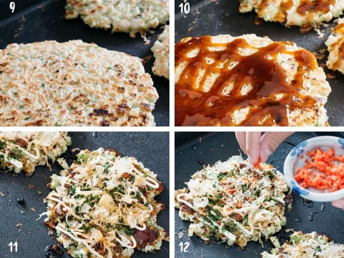 làm bánh xèo Nhật Bản Okonomiyaki đơn giản