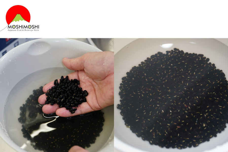 Ngâm đậu đen làm natto