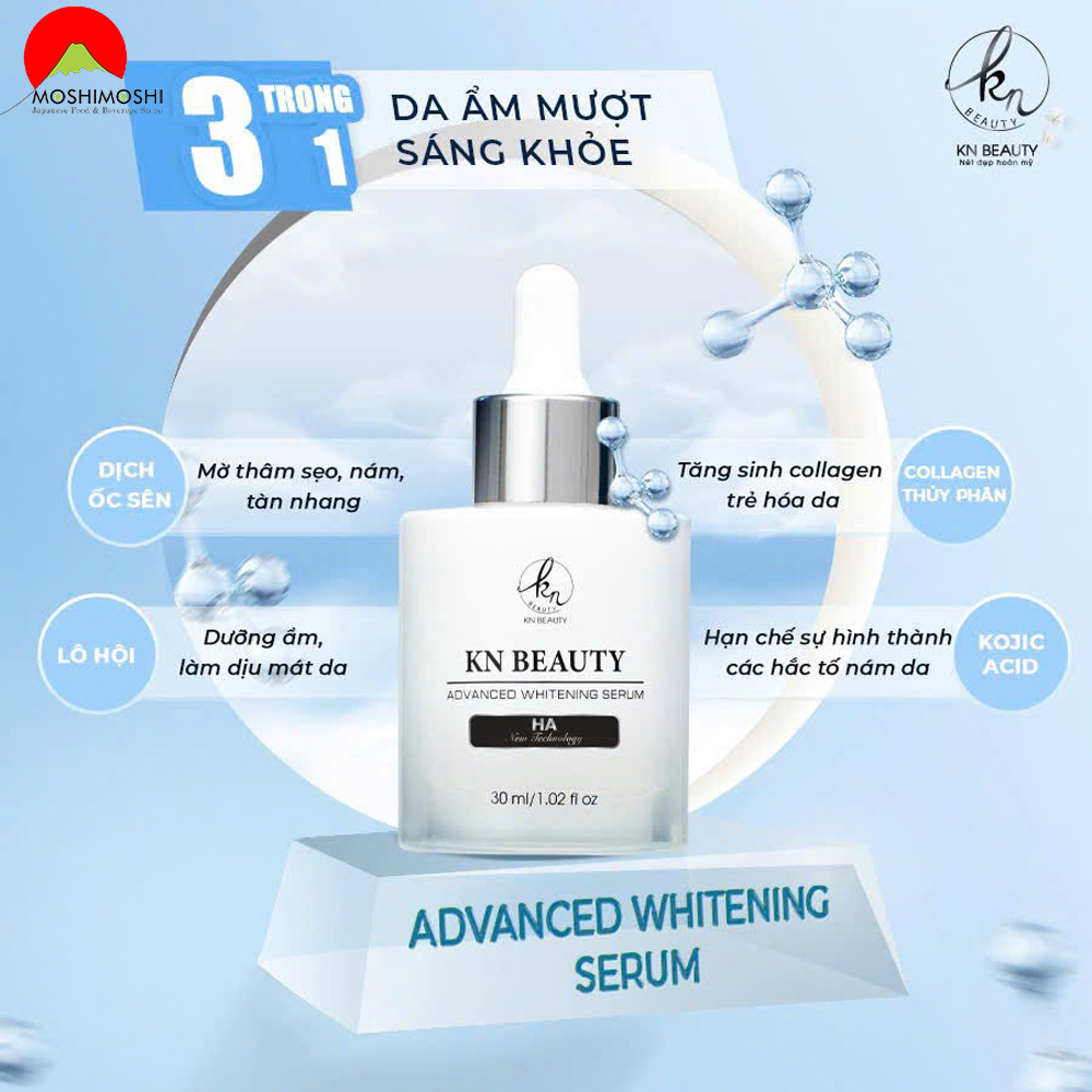 Công dụng bộ 3 dưỡng da ngừa nám KN Beauty (kem face - serum - tẩy tế bào chết)