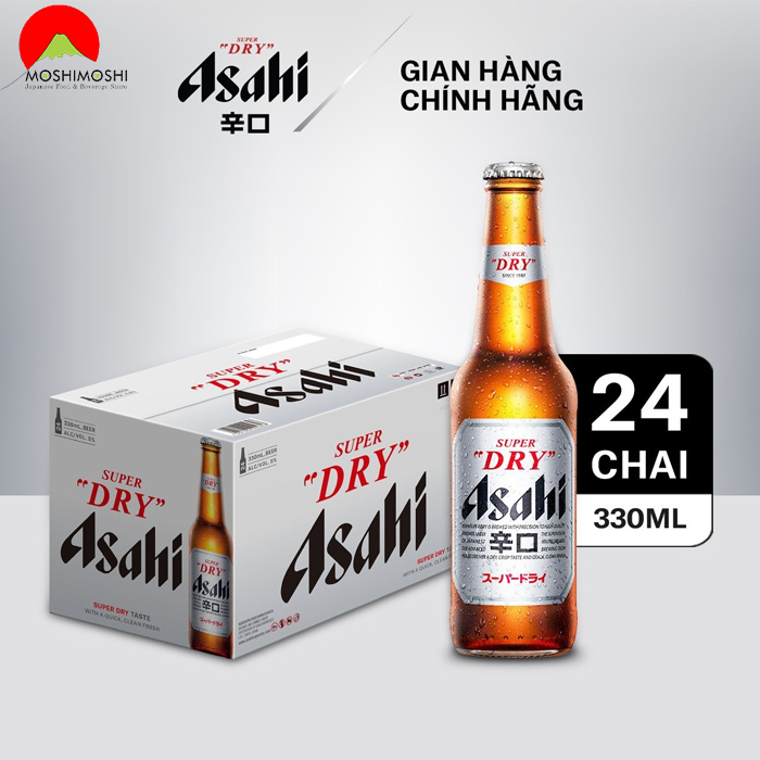 Giới thiệu bia Asahi Super Dry Nhật Bản - chai 330ml