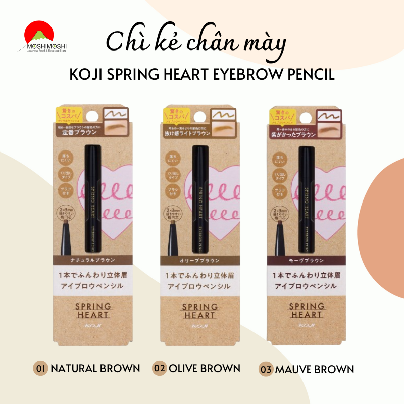 chì kẻ chân mày KOJI Spring Heart Eyebrow Pencil