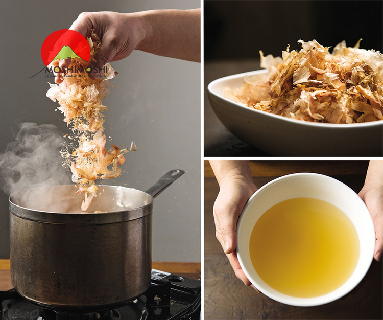 nấu nước Dashi cá bào