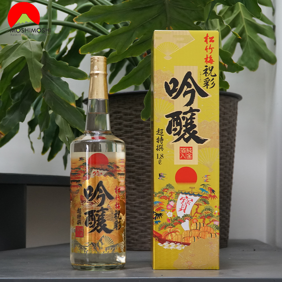 Rượu sake vảy vàng mặt trời đỏ làm rượu tặng sếp