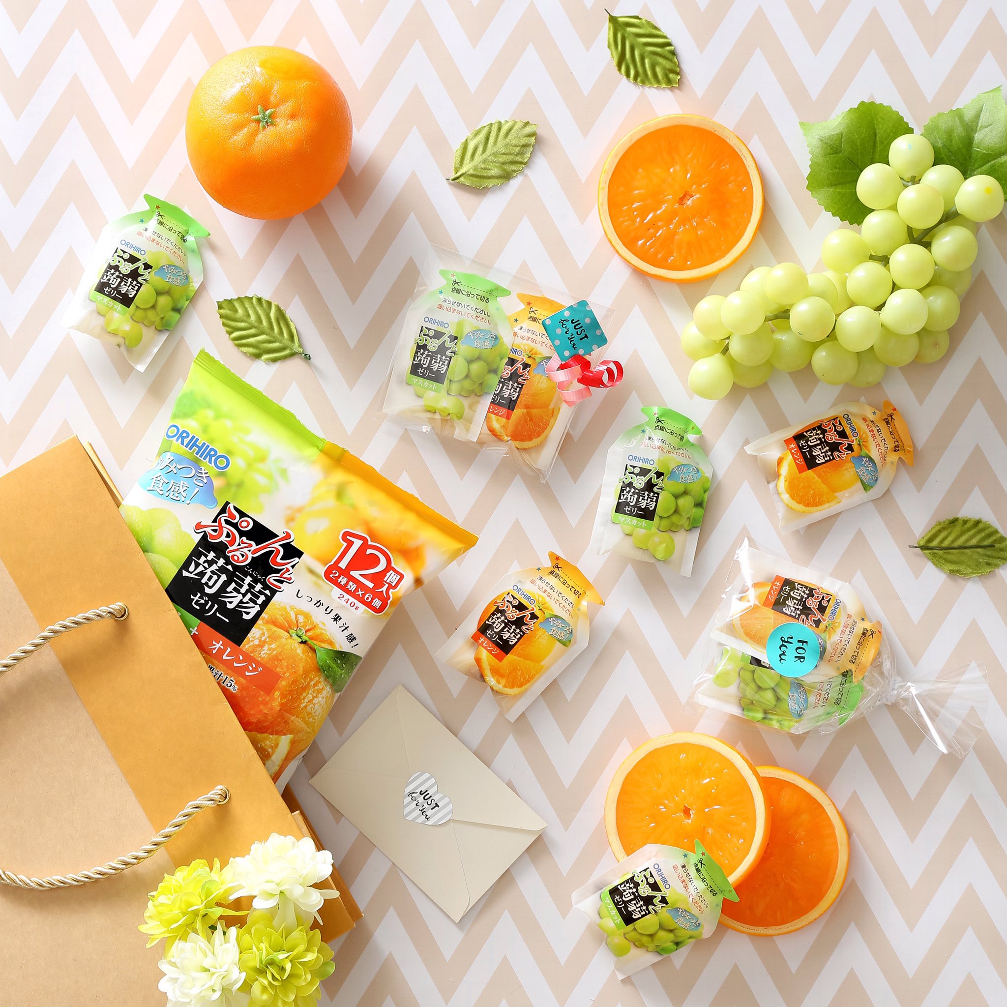 Thạch Orihiro Nho Cam 12 Gói