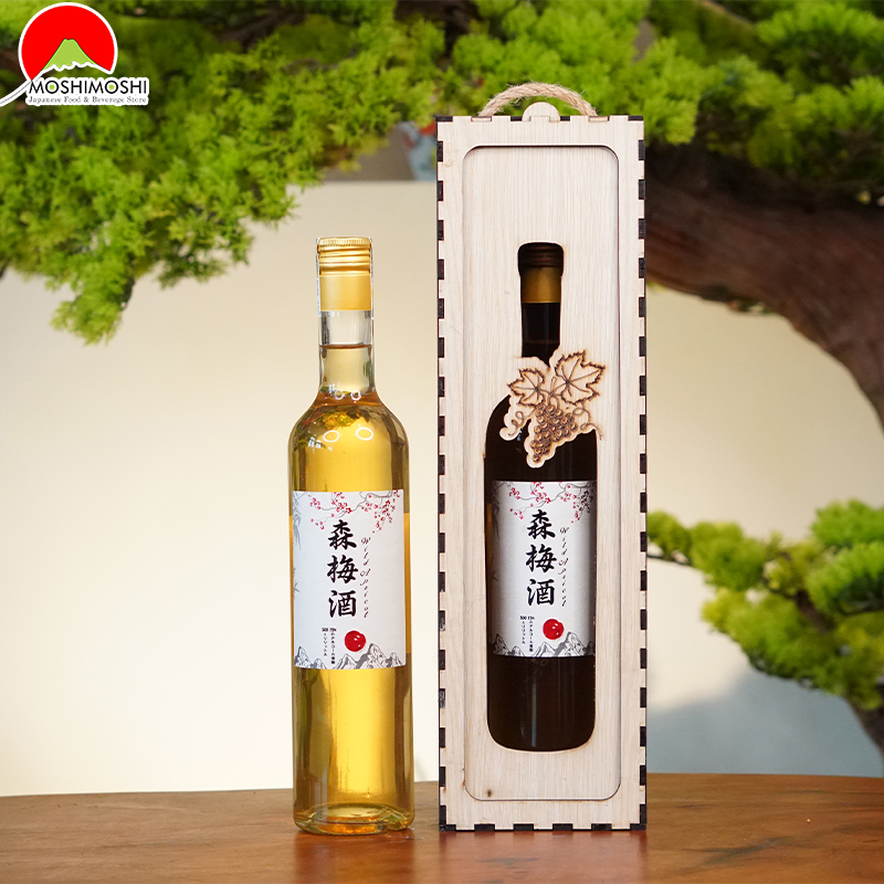 Rượu mơ rừng hộp gỗ làm quà tặng