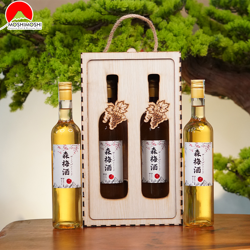 Rượu mơ rừng hộp gỗ làm quà tặng