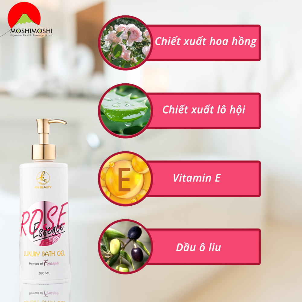 Thành Phần Có Trong Sữa Tắm Tinh Chất Hoa Hồng KN Beauty