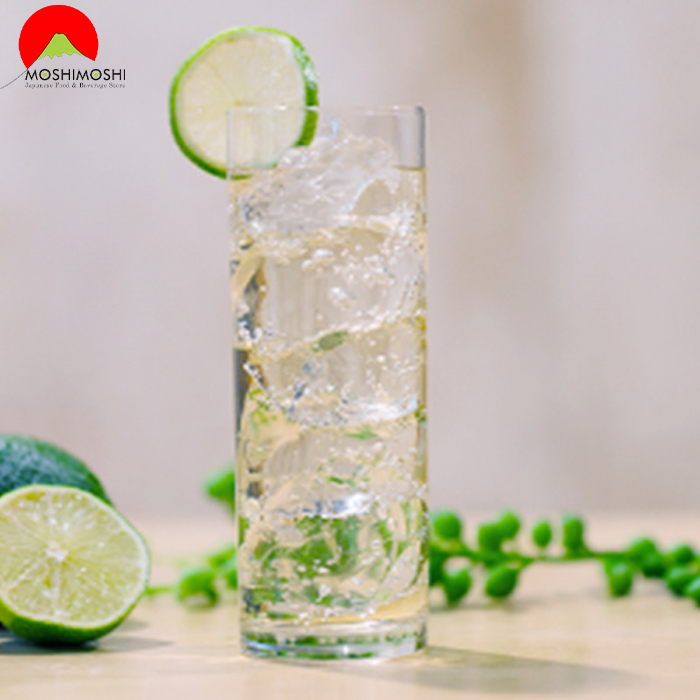 Cách uống rượu shochu Kirishima Hororu Mugi Nhật Bản với soda
