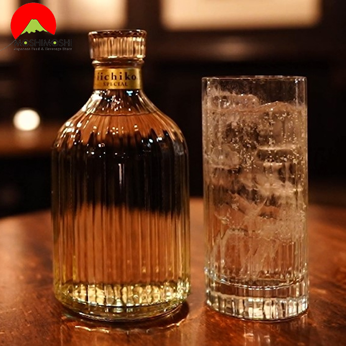 Cách uống rượu Iichiko Special 720ml Nhật Bản với nước có ga